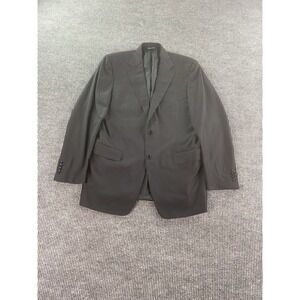 Canali Suit Jacket 42 L Black Wool Solid Luxury Designer Premium Sport Italy
